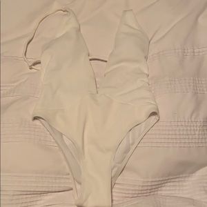 Off white one piece bathing suit